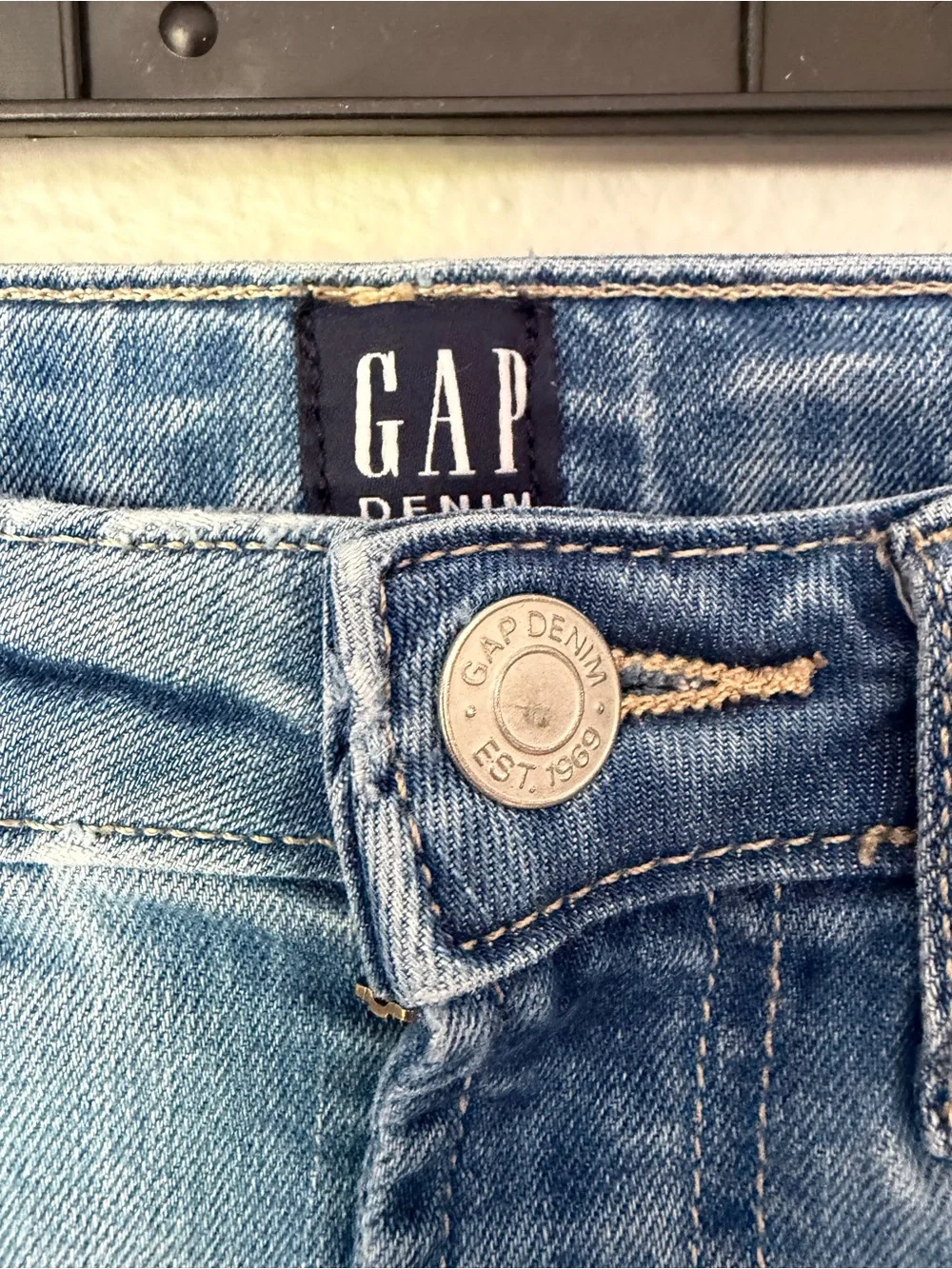 GAP Medium Blue 70’s Flare Girls Jeans Adjustable Waist, Back to School, Size 12